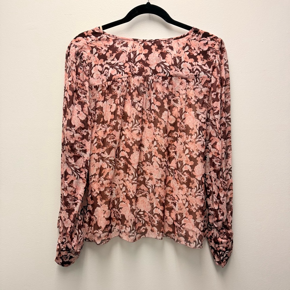 Velvet by Graham & Spencer Miley Printed Boho Blouse, Pink | Size Medium - Picture 7 of 7